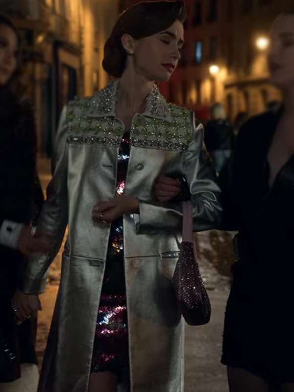 Emily In Paris S02 Emily Cooper Silver Coat