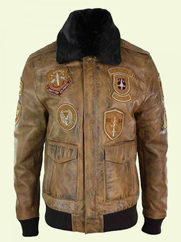Men's Bomber Shearling Leather Jacket