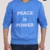 Peace is Power Blue Sweatshirt Front