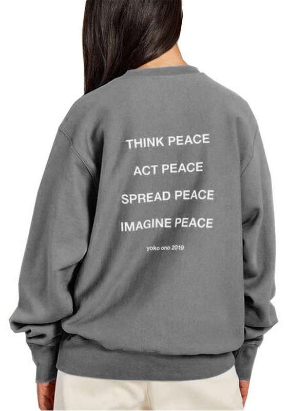 Grey Peace Is Power Sweatshirt