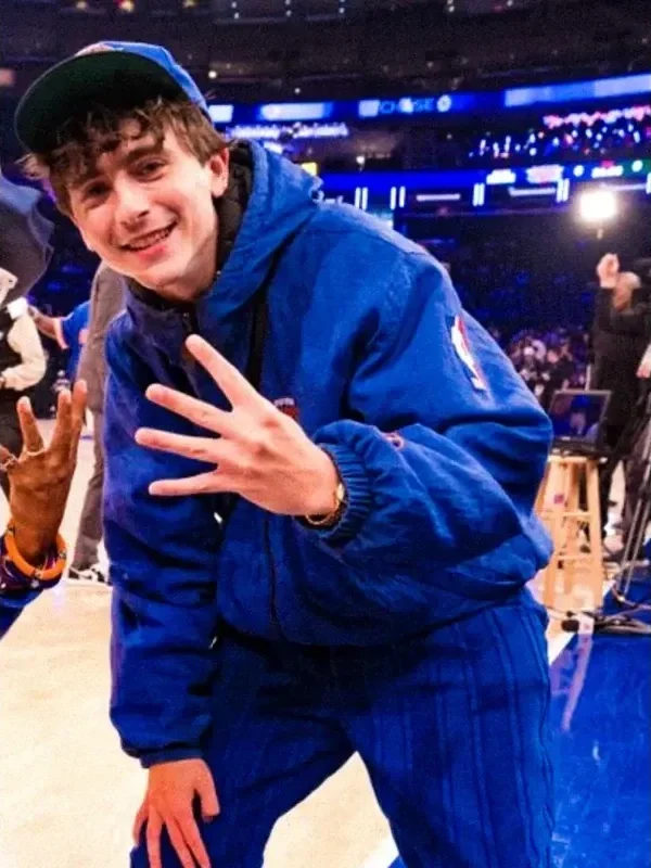 Timothée Chalamet Knicks Hooded Jacket