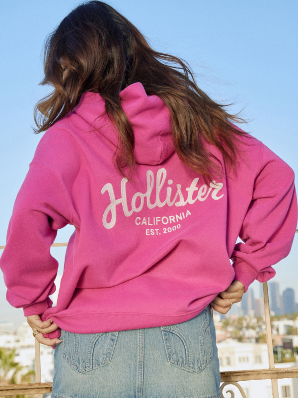 Hollister Oversized Graphic Hoodie