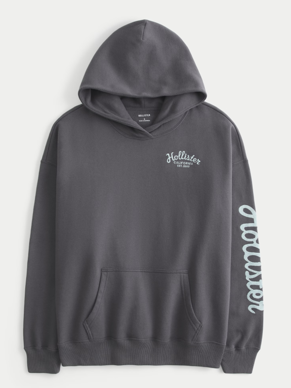 Hollister Oversized Grey Hoodie
