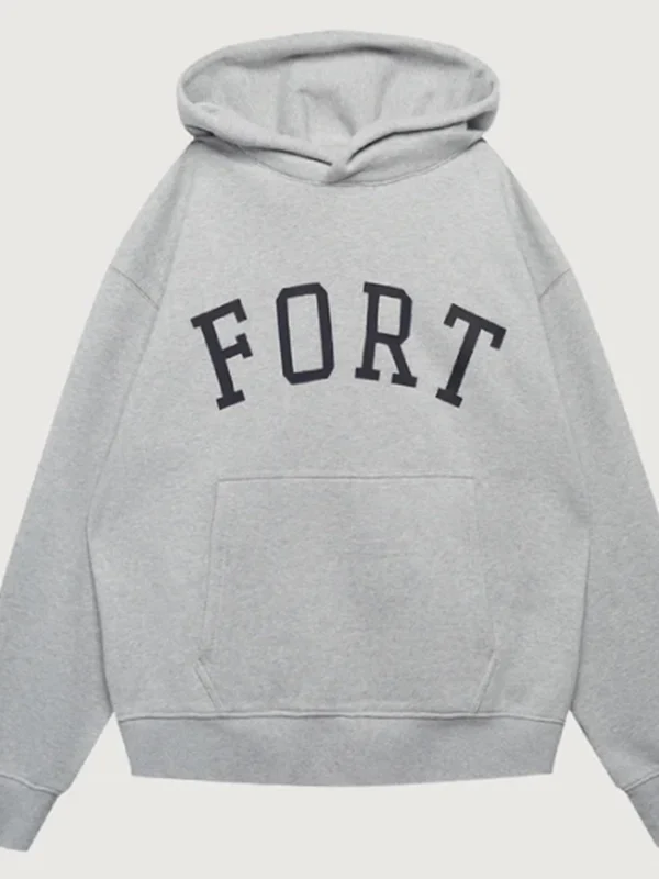 Fort Grey Fleece Pullover Hoodie