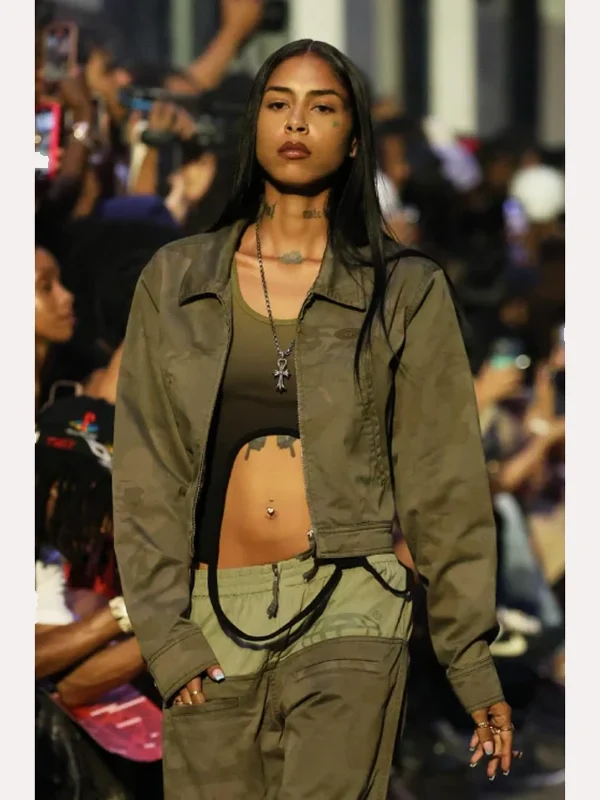 Gio Telfar 20th Anniversary Runway Green Jacket