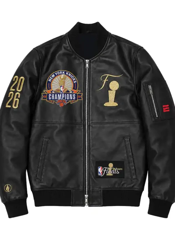 New York Knicks FISLL 2026 NBA Finals Team Leather Jacket