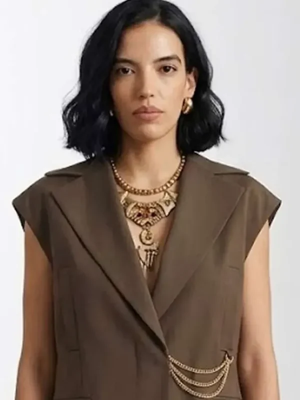 In the City Danielle Olivera Brown Vest