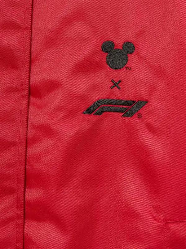 2026 F1 x Disney Red Womens Full Snap Puffer Jacket
