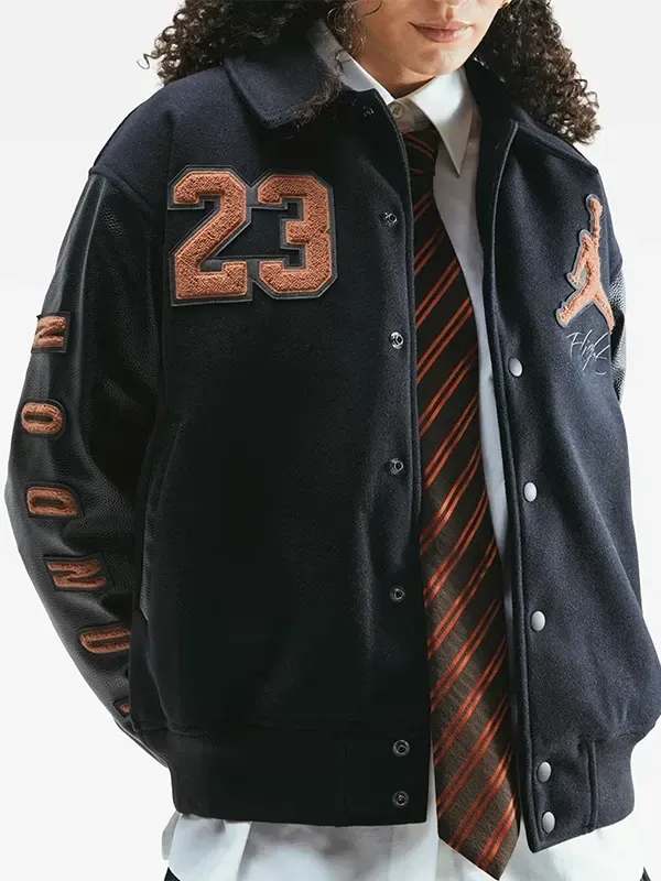 Black Nike x Jordan London Men Women Varsity Jacket