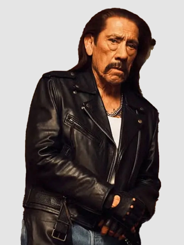 Danny Trejo UGG x Willy Chavarria 2026 Black Moto Biker Leather Jacket