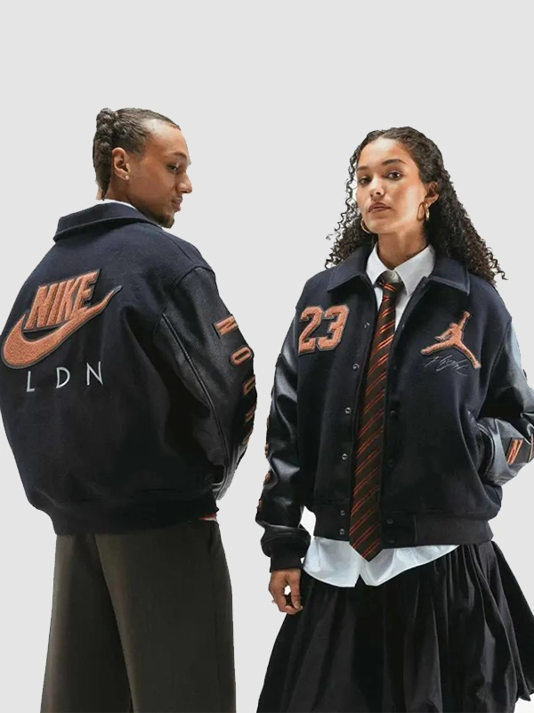 Jordan x Nike London Black Wool Varsity Jacket