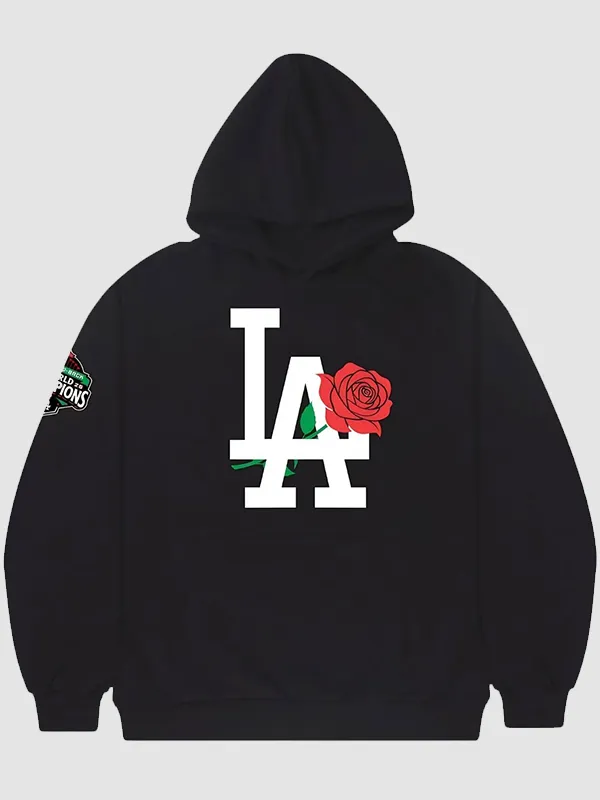 Los Angeles Dodgers 2026 Black Date Night Rose Hoodie