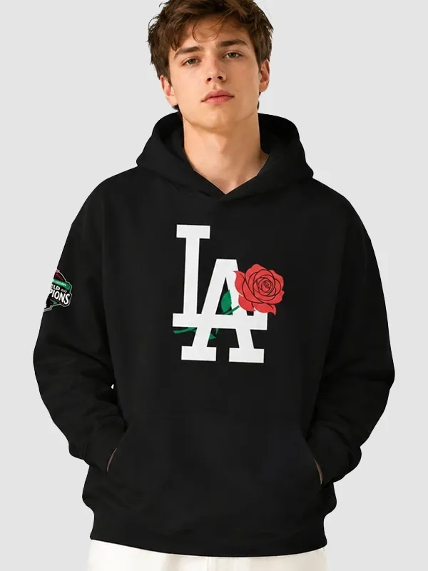 Los Angeles Dodgers 2026 Black Rose Date Night Hoodie