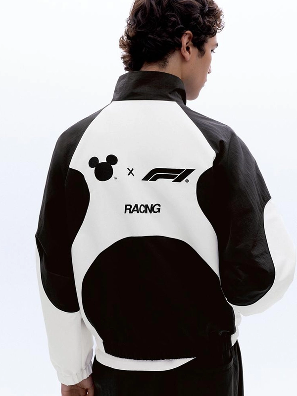 Mens Disney x F1 Black White Lightweight Jacket 2026