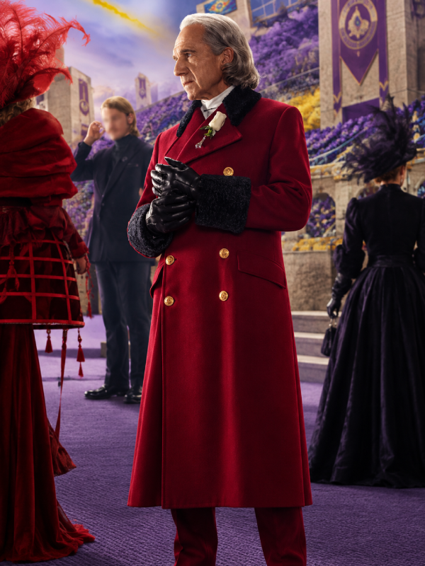 The Hunger Games President Snow Red Wool Coat