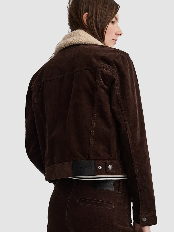 Womens Gap x A.P.C. Brown Corduroy Crop Jacket