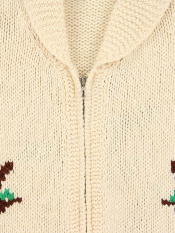 1960s handmade wool zip sweater