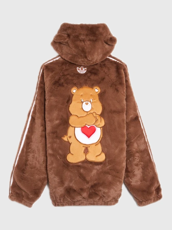 2026 Adidas x Care Bears Faux Fur Hooded Jacket