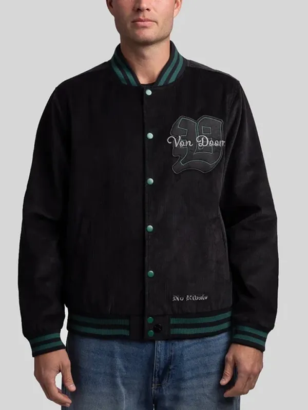 2026 NYCC Black Corduroy Varsity Lightweight Doctor Doom Jacket