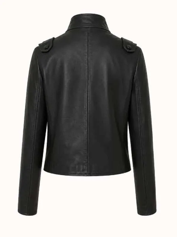 Briar Coven Academy S01 Leather Military Jacket
