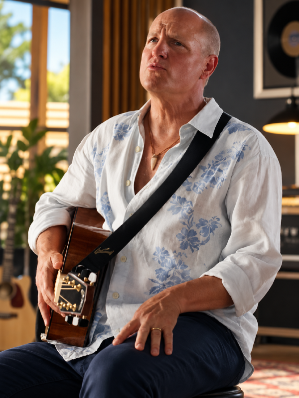 Brothers 2026 Woody Harrelson White Floral Shirt