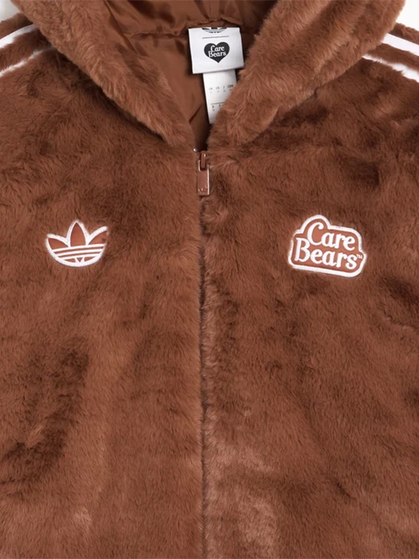 Care Bears Adidas Brown Faux Fur Hooded Jacket 2026