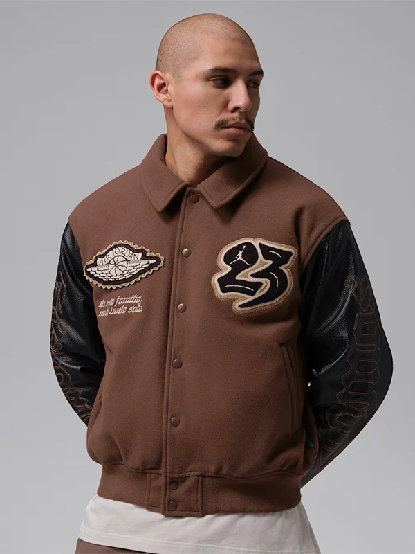 Jordan 2026 Day of the Dead Varsity Jacket with Leather Sleeves