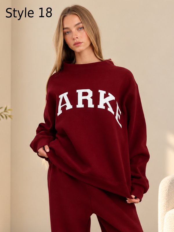 Men’s Vintage Varsity Denim Mockneck Sweatshirt
