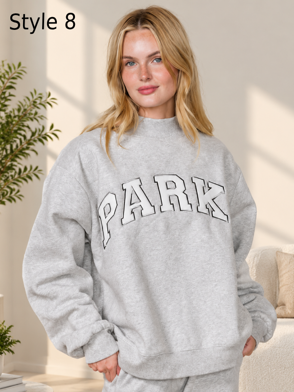 Men’s & Women’s Vintage Denim Varsity Mockneck Sweatshirt