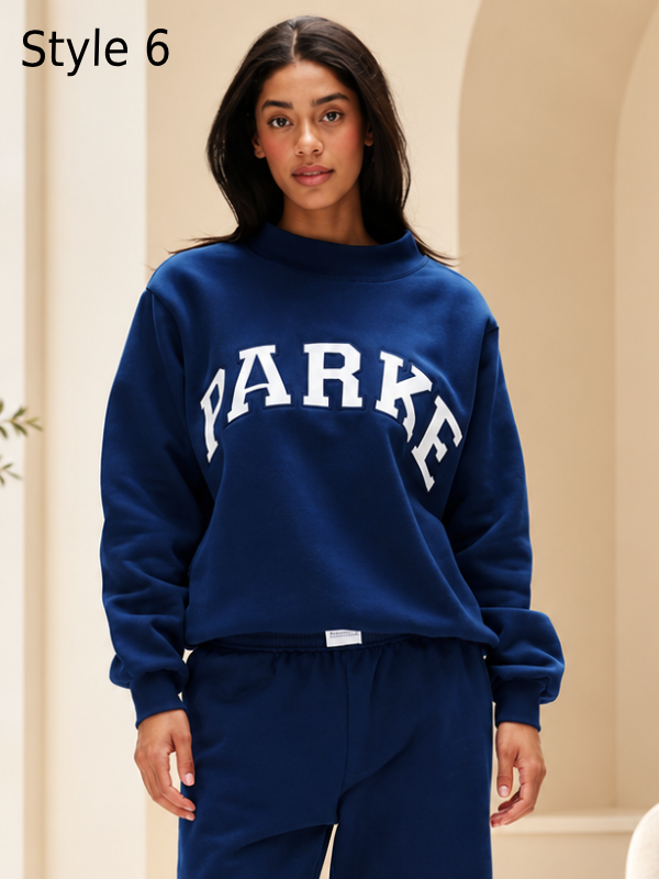 Parke Denim Varsity Mockneck Sweatshirt