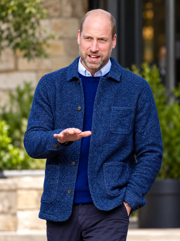 Prince William Blue Wool Blend Jacket