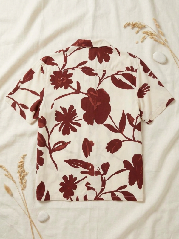 Robbie Gee Floral Print Shirt Men’s Premium Cotton
