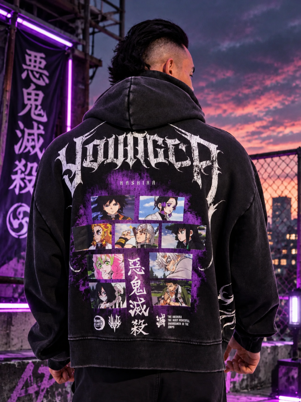 The Hashira YoungLA x Demon Slayer Zip-Up Hoodie