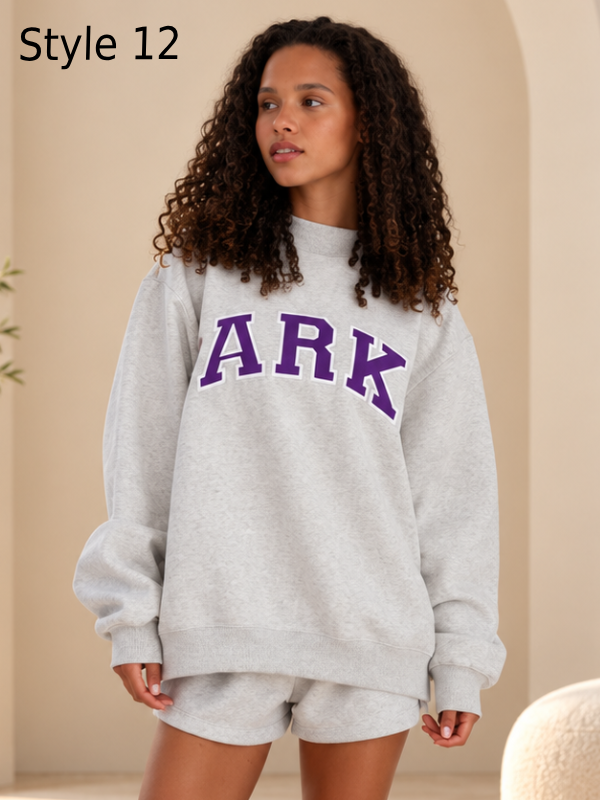 Vintage Denim Mockneck Varsity Sweatshirt