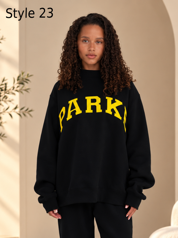 Vintage Style Denim Varsity Mockneck Pullover