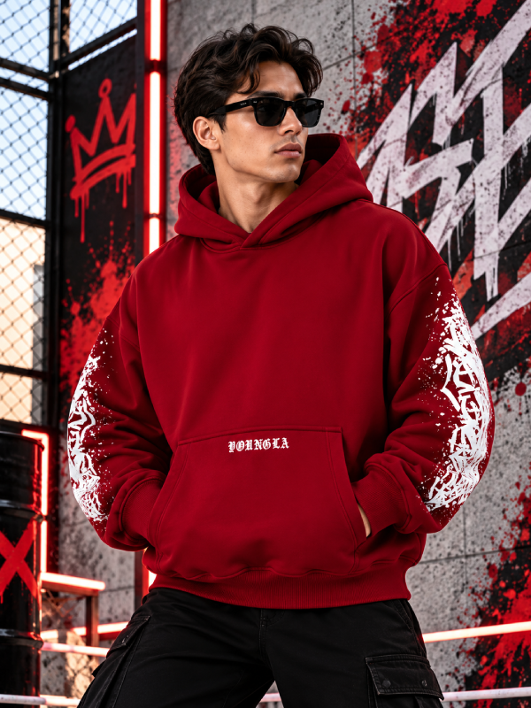 Women’s Pink Splatter Print Hoodie