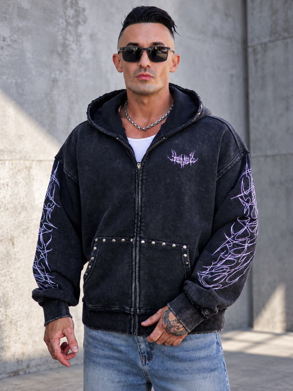 boho zip hoodie