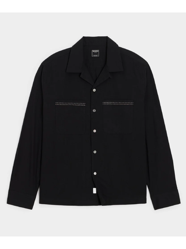 men’s camp collar shirt with chest pocket