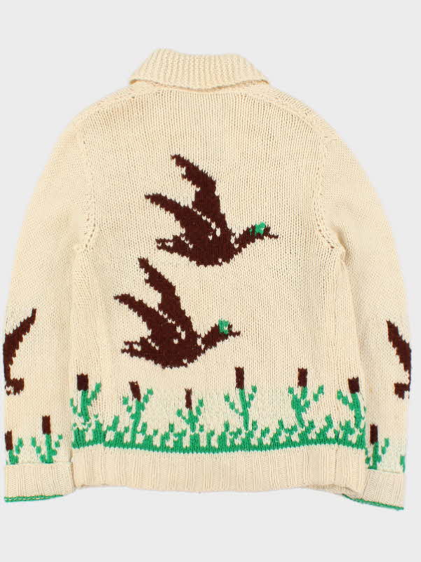 rokitt vintage zip up wool cardigan